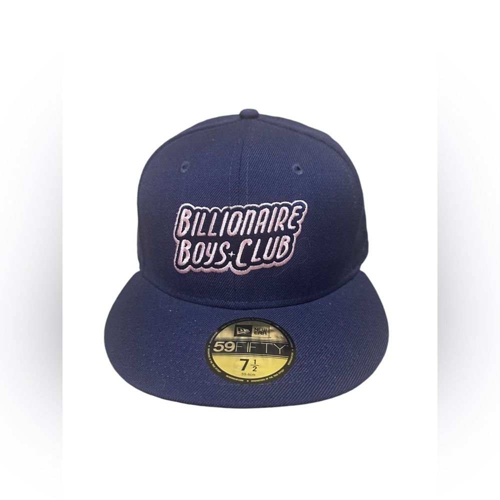 Billionaire boys club navy/pink new era fitted hat size 7 1/2